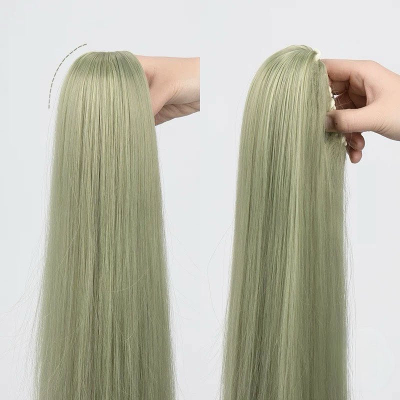 lemailwig-ponytail-clip-cosplay-per-cke-zopf-90cm-schwarz image 3