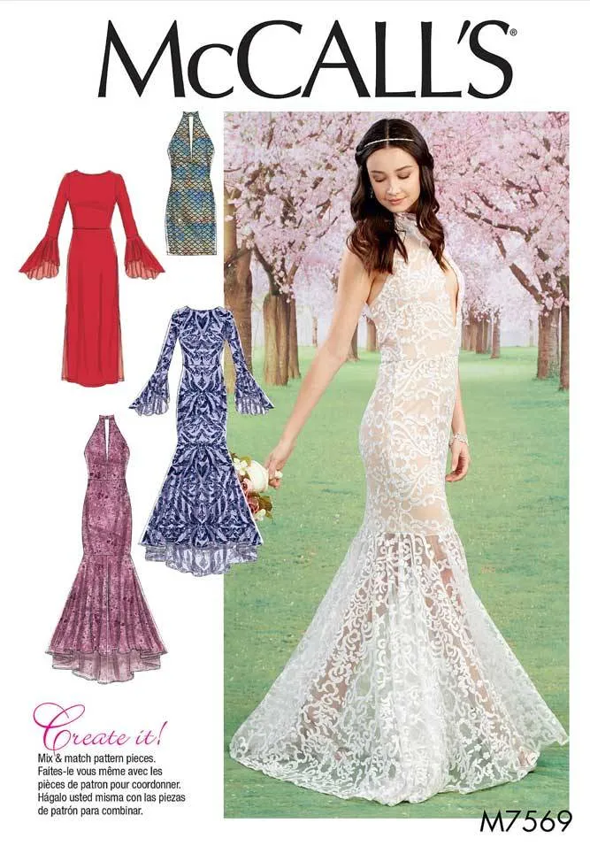coscraft-m7569-s-ulen-kleid-schnittmuster-a5-6-14 image 1