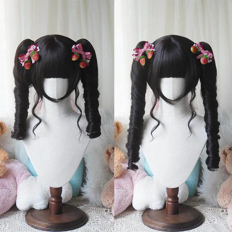 lemailwig-lolita-wigs-per-cke-schwarz-locken-lang-48cm image 1