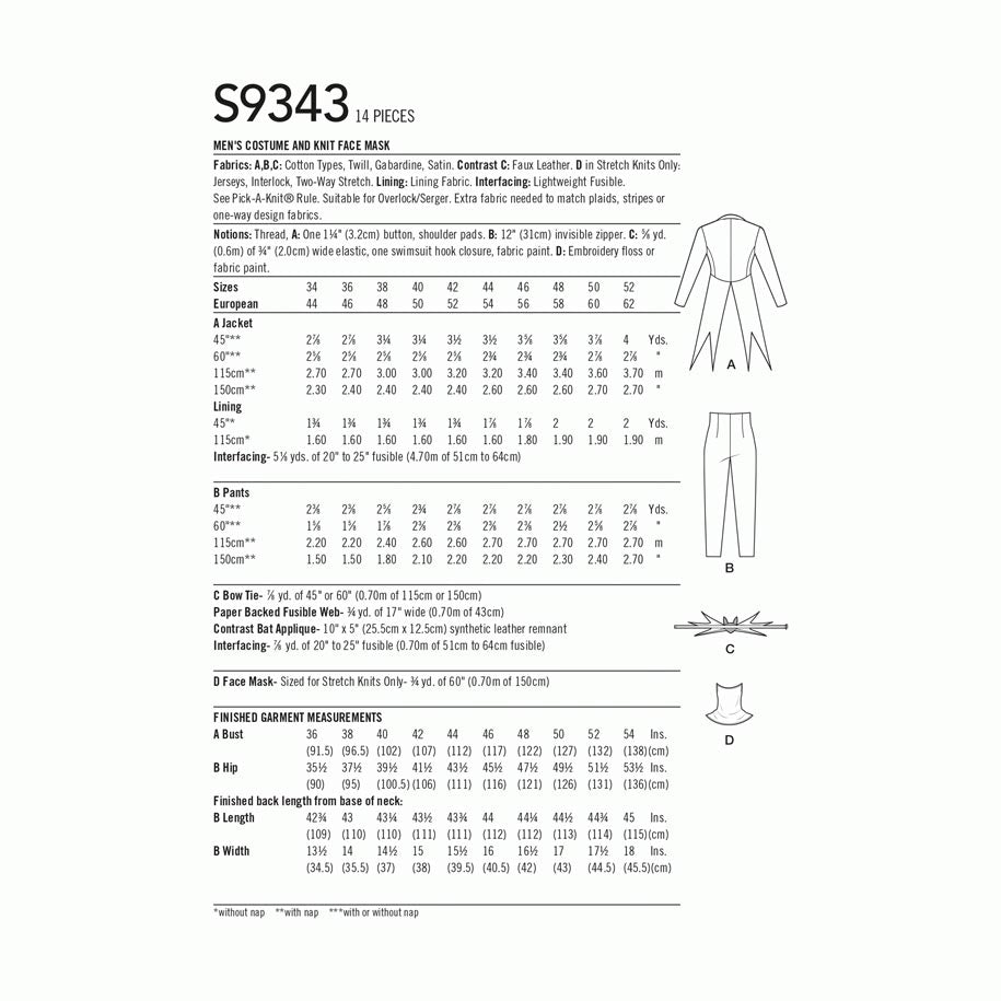 coscraft-9343-jack-skellington-kost-m-schnittmuster-aa-34-42 image 6