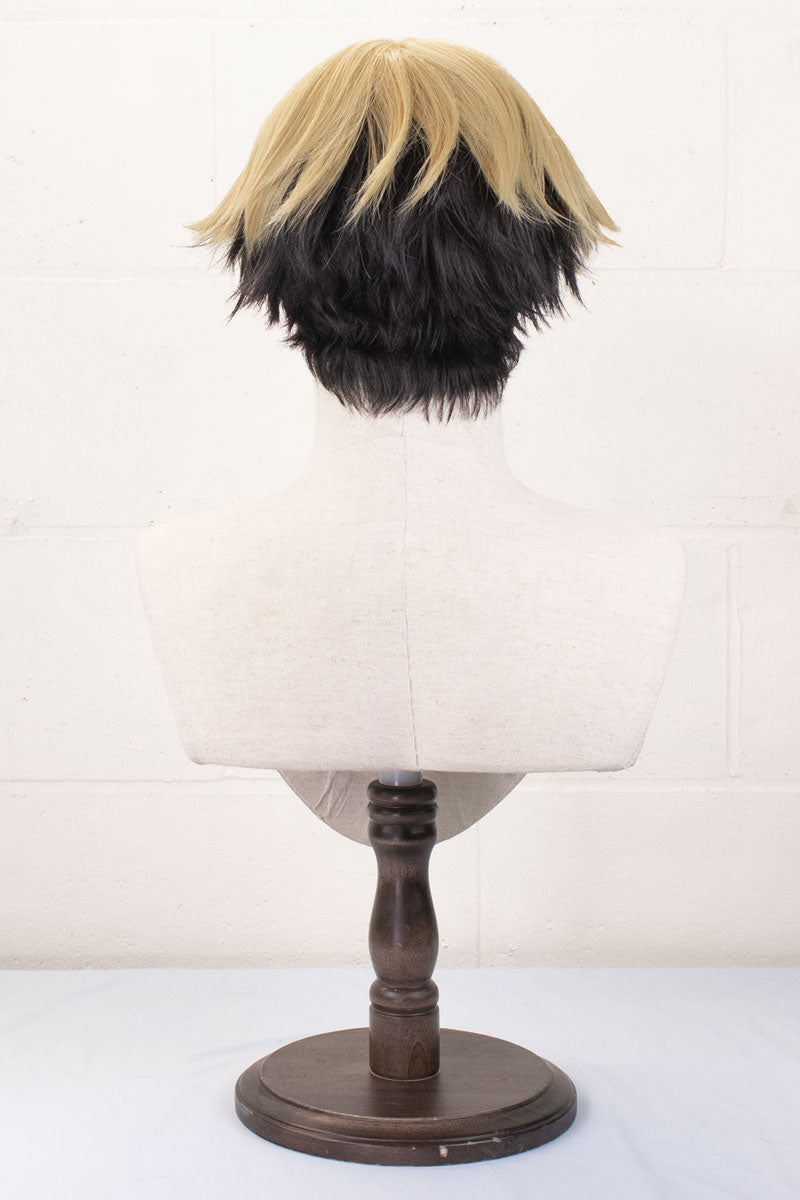 coscraft-frieren-land-cosplay-per-cke-blond-schwarz-33-cm image 4