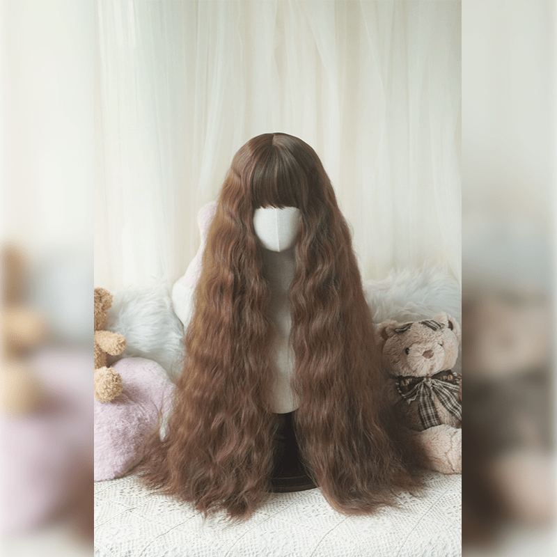 lemailwig-lolita-wigs-wool-curls-per-cke-tiefbraun-80cm image 2