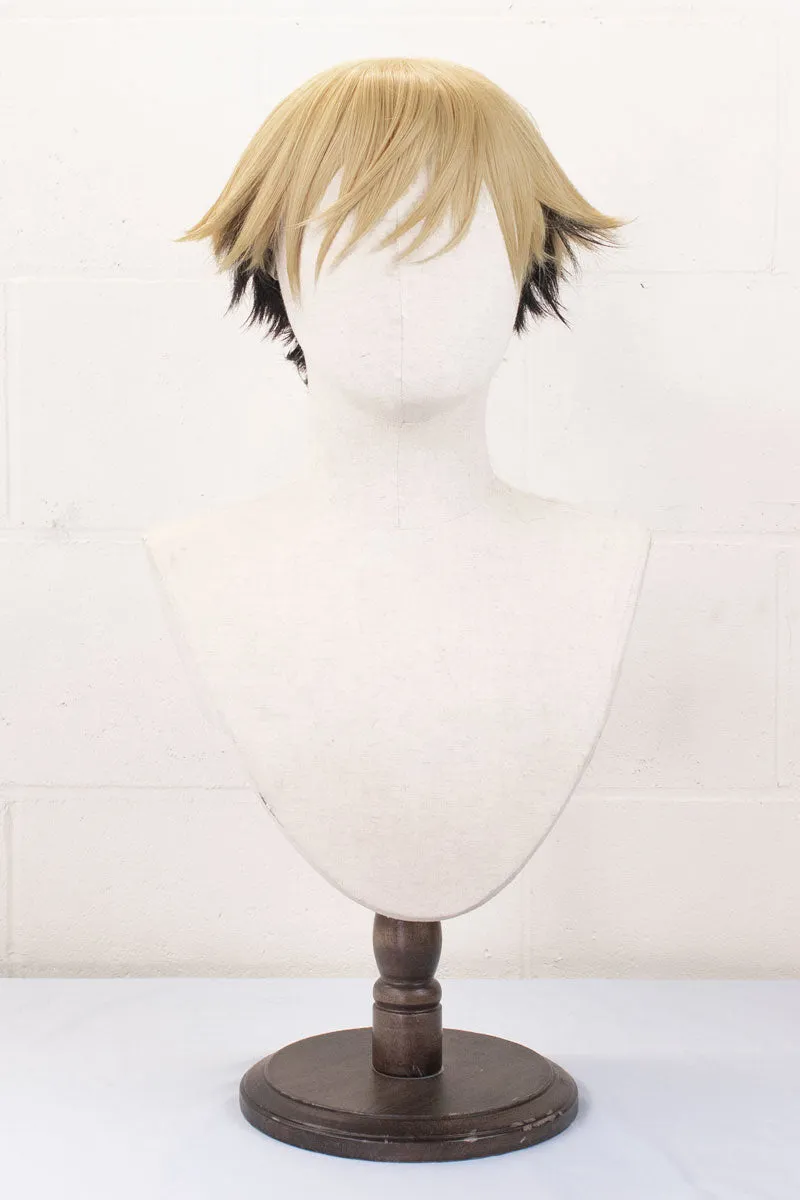 coscraft-frieren-land-cosplay-per-cke-blond-schwarz-33-cm image 1