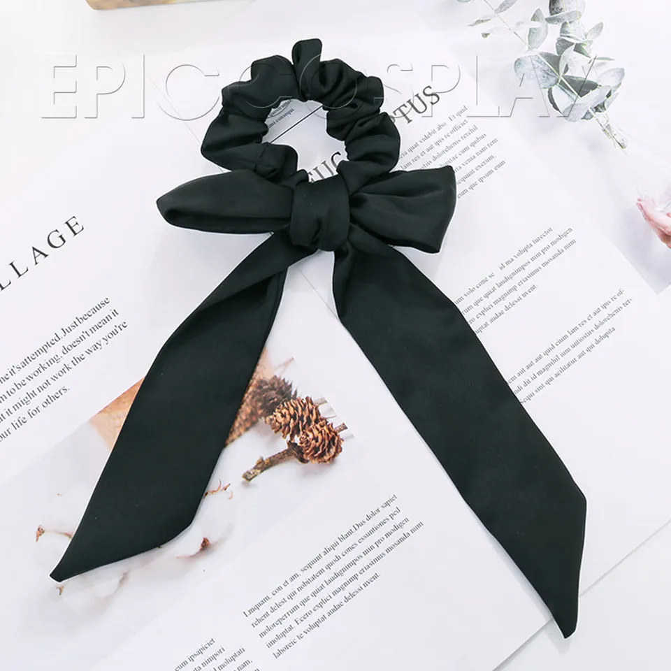 epiccosplaywigs-uplifting-scrunchie-bow-haarband-schwarz-gr-n image 1