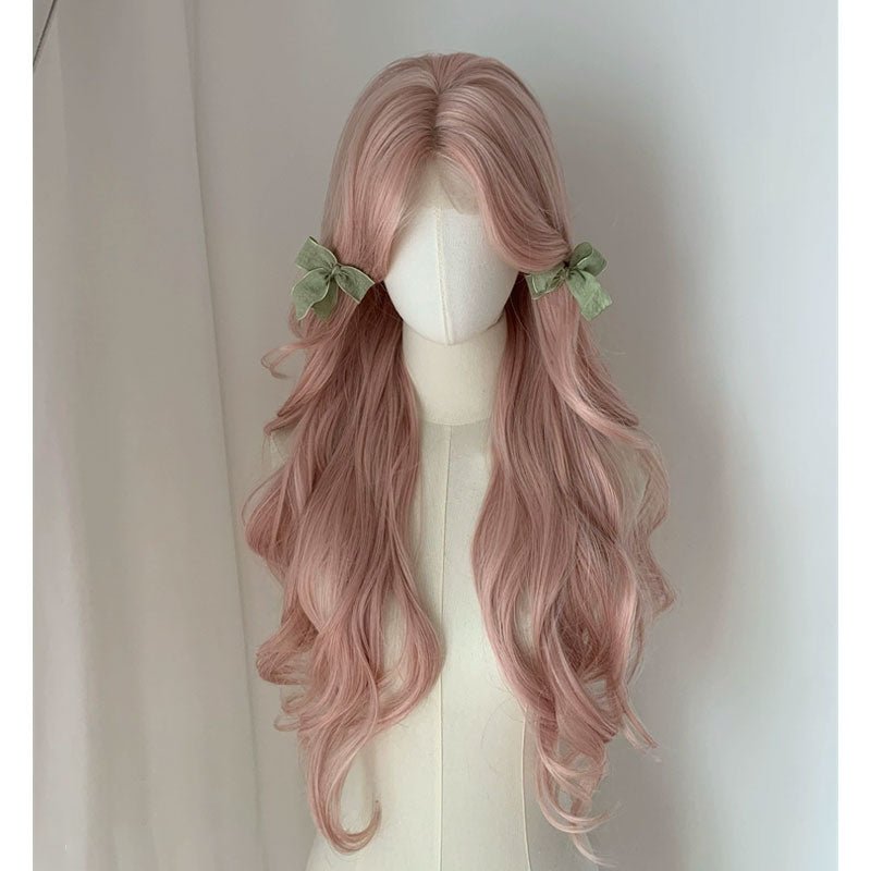 lemailwig-lace-wigs-pink-lang-lockig-front-lace-per-cke-65cm image 3