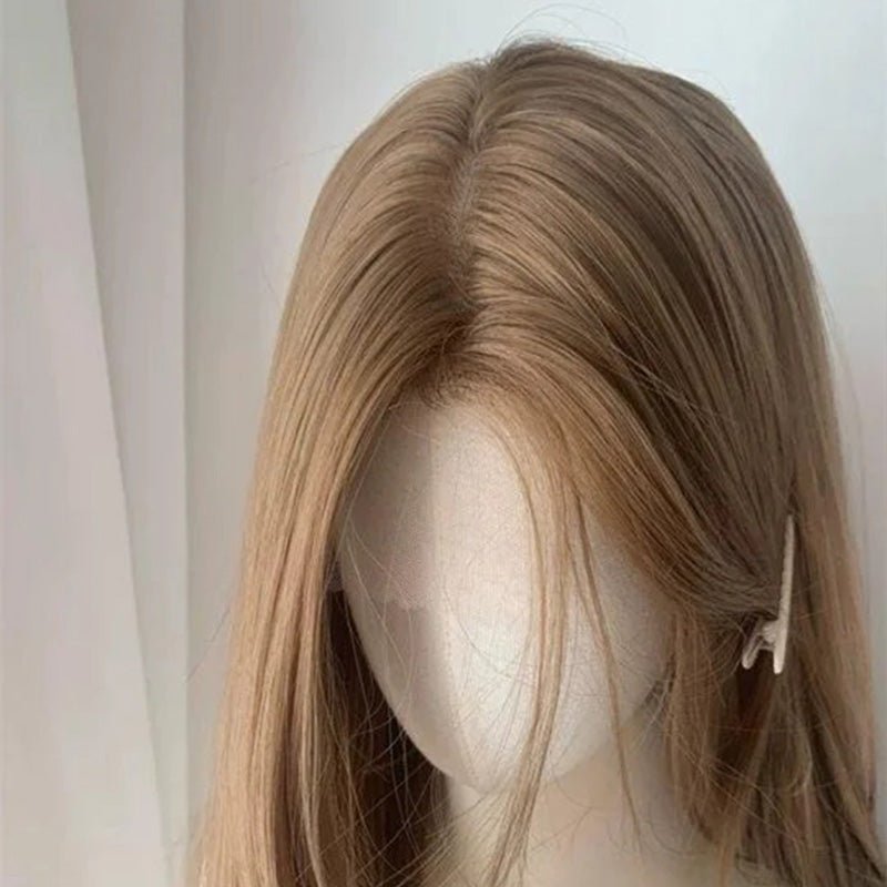 lemailwig-lace-wigs-per-cke-glatt-gold-brown-55cm image 2