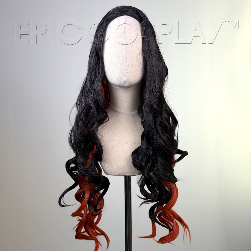 epiccosplaywigs-signature-nezuko-schwarz-orange-per-cke image 1