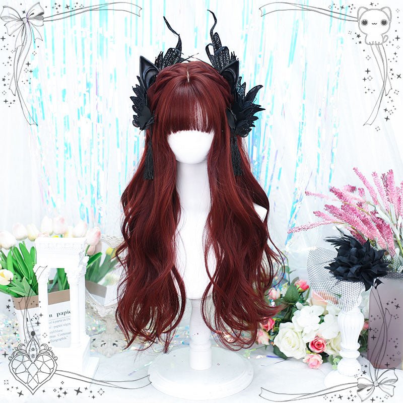 lemailwig-lolita-wigs-60cm-per-cke-dunkelrot-lockig image 3