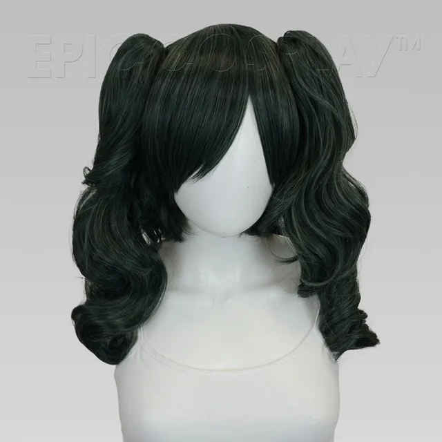 EpicCosplayWigs Rhea Perücke Forest Green Mix Zopf Set
