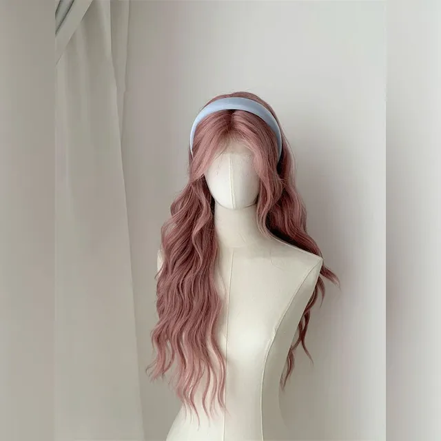 lemailwig-lace-wigs-65cm-per-cke-lockig-misty-pink image 1