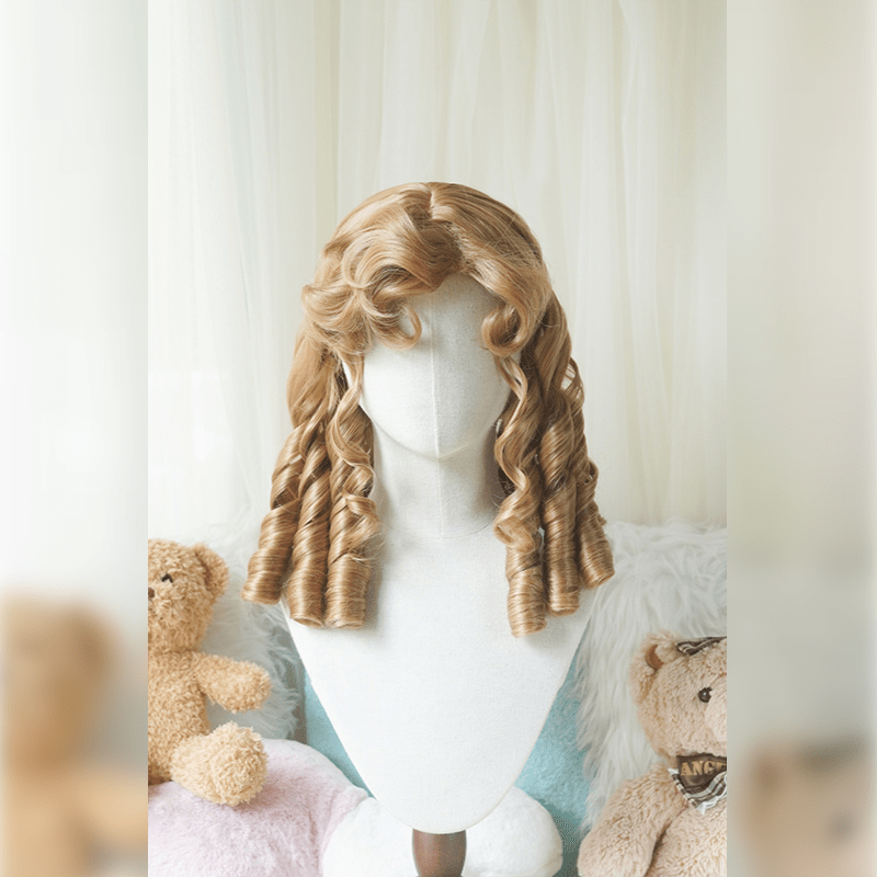 lemailwig-lolita-wigs-40cm-rosa-kurze-locken-per-cke-pony image 2