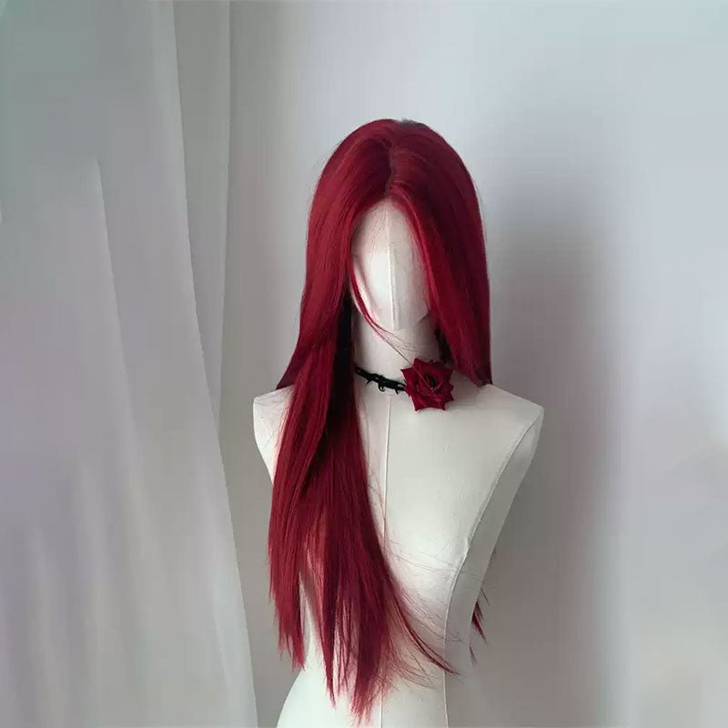 lemailwig-lace-wigs-rot-lace-front-per-cke-70cm-glatt image 2