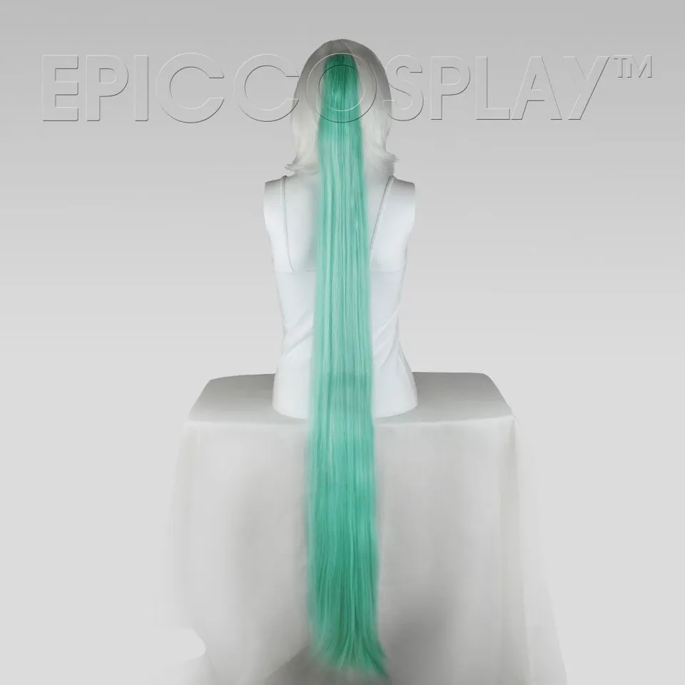 epiccosplaywigs-clip-on-zopf-50-mint-green-glatt image 1